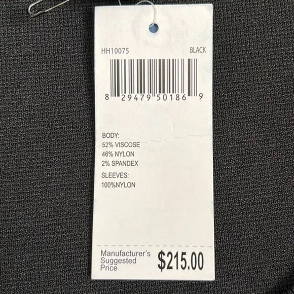 House of Harlow Black Long Sleeve Knit Dress Fitted Cocktail XS - Picture 9 of 12